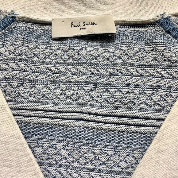 PAUL SMITH Blue And White Cardigan Sweater - Picture 2 of 4